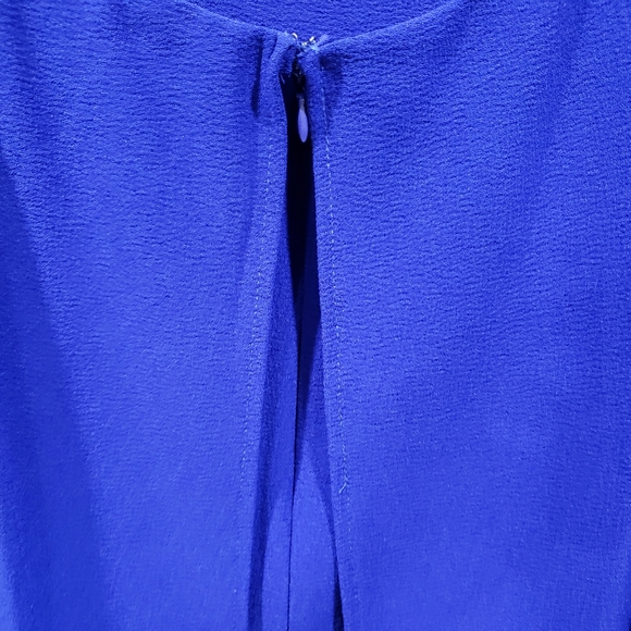 NWT SANGRIA cobalt blue dress with stunning overlay (10) - Picture 3 of 12